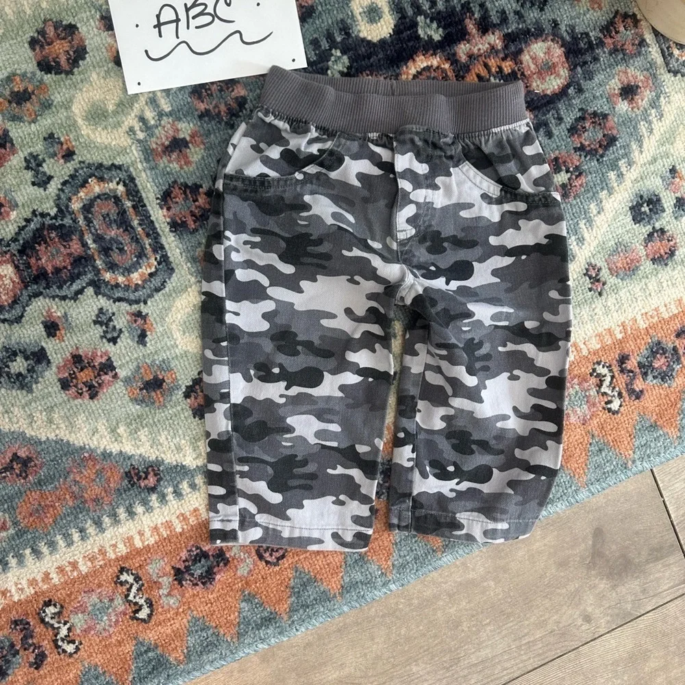 Y2K Garanimals Gray Camouflage Pants Like New Size 12 Months Baby Boy